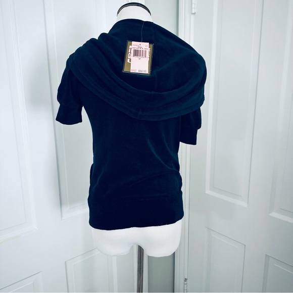 NWT Y2K Original Juicy Couture Puff Sleeve Terry Hoodie Regal Blue Medium - Picture 6 of 13